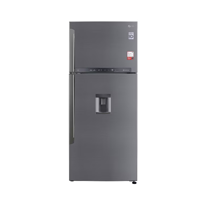 LG 471L FROST FREE DOUBLE DOOR REFRIGERATOR - SHINY STEEL thumbnail 1