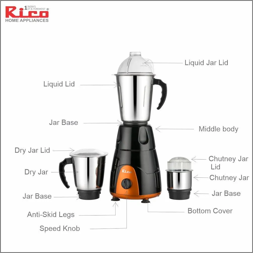 RICO BLACK MIXER GRINDER thumbnail 6
