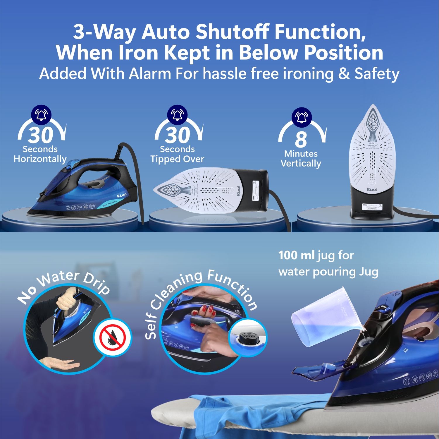 RICO IDEAL TEMPERATURE MAGIC STEAM IRON thumbnail 4