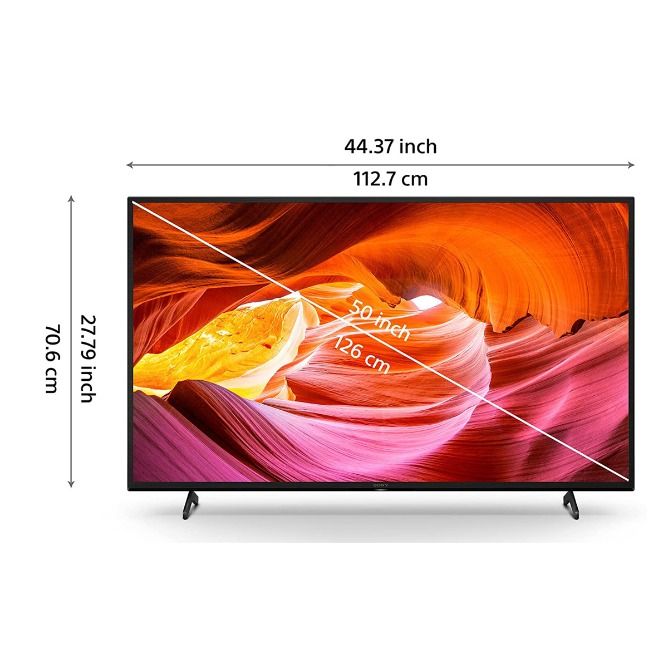 SONY 50 INCH X75K 4K UHD HDR GOOGLE TV thumbnail 2