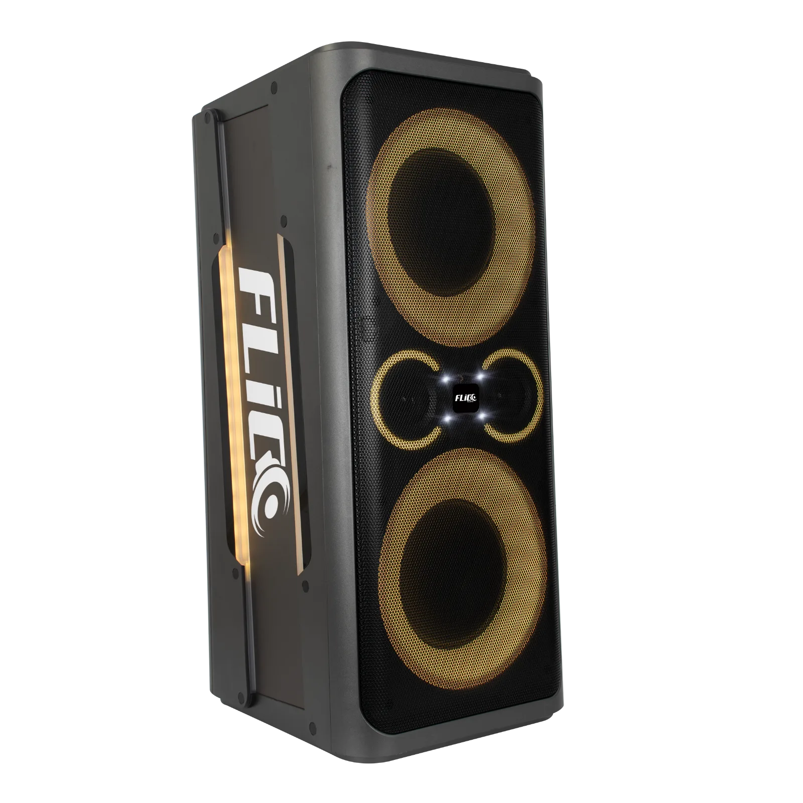 FLICO 2 ACTIVE 8INCH DUAL SPEAKER PORTABLE PARTY BOX 180W-GRAY