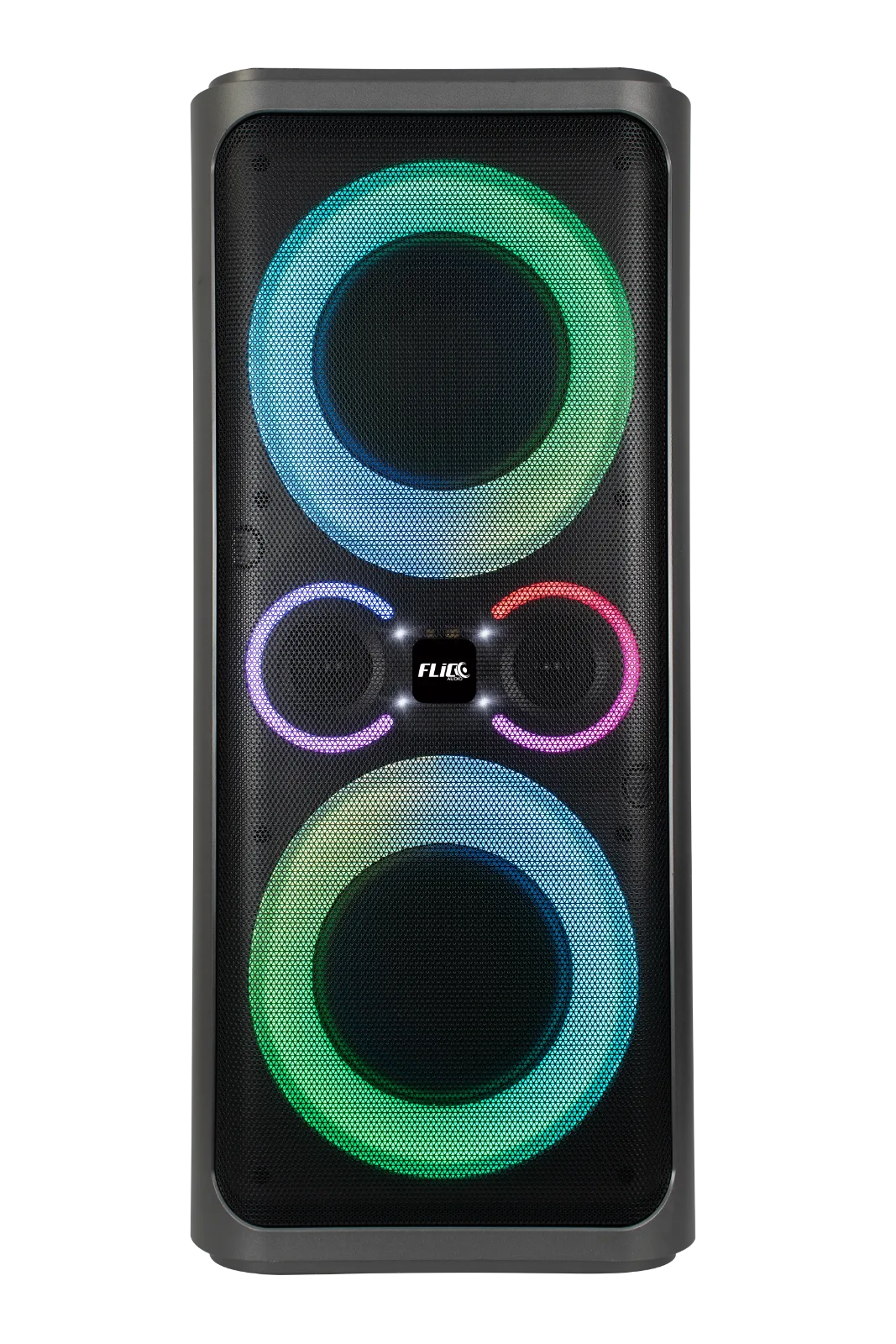 FLICO 2 ACTIVE 8INCH DUAL SPEAKER PORTABLE PARTY BOX 180W-GRAY thumbnail 2