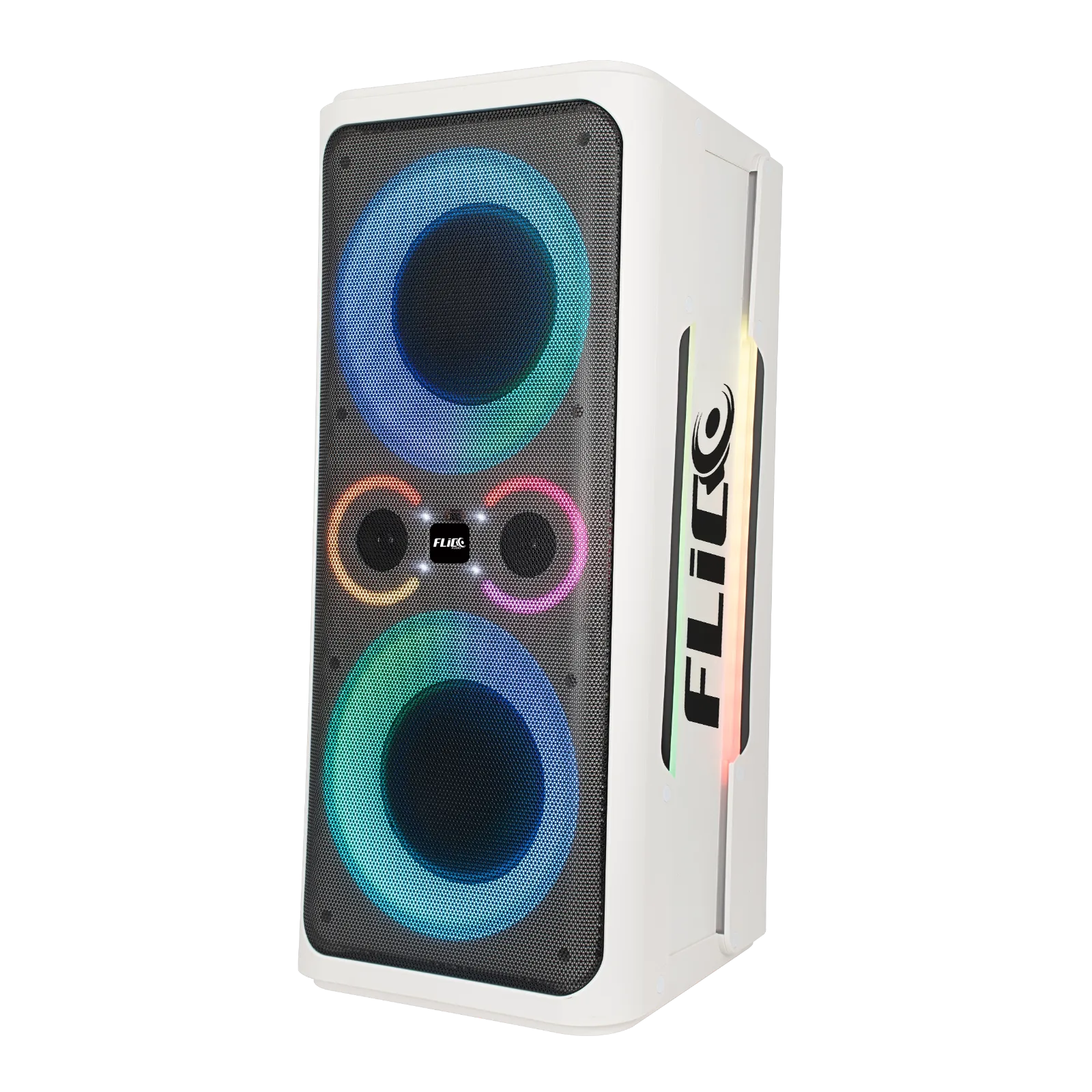 FLICO 2 ACTIVE 8INCH DUAL SPEAKER PORTABLE PARTY BOX 180W-WHITE thumbnail 4