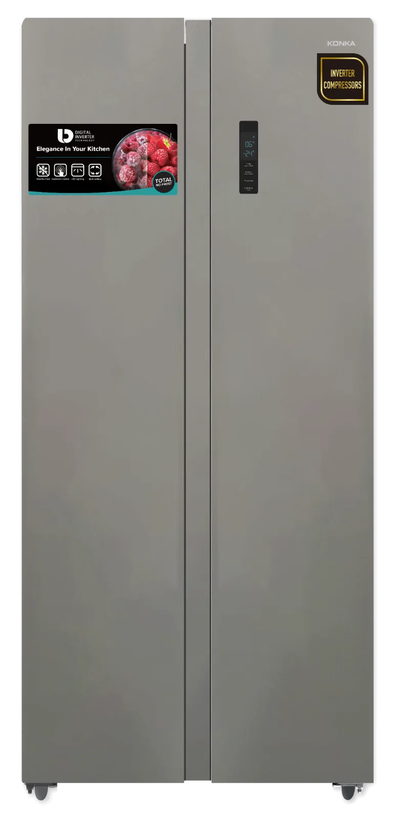 REFRIGERATOR SIDE BY SIDE - 452L-GRAY 